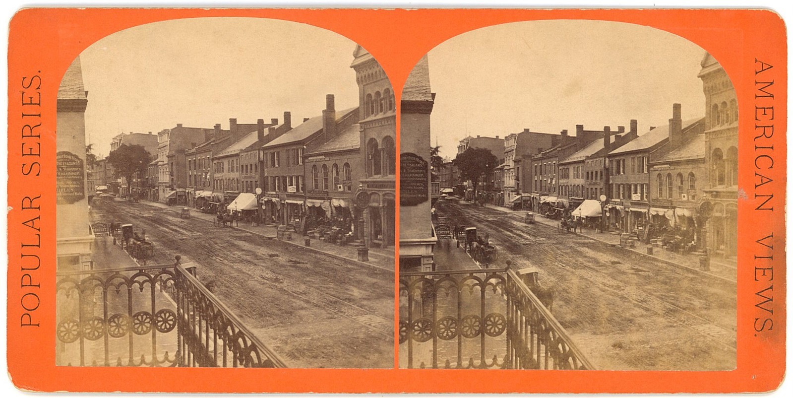 MASSACHUSETTS STEREOVIEW - Springfield - Main Street - Anthony 1870s