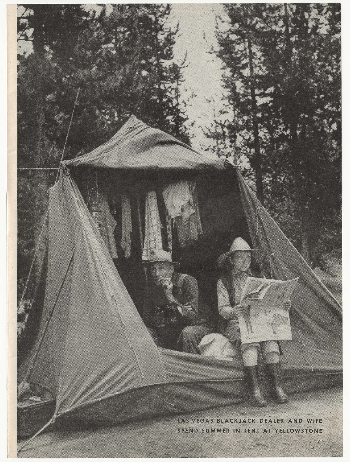 1946 Vintage Photo Print Yellowstone Park Camping 1946 Vintage Photo Print Yellowstone Park Camping