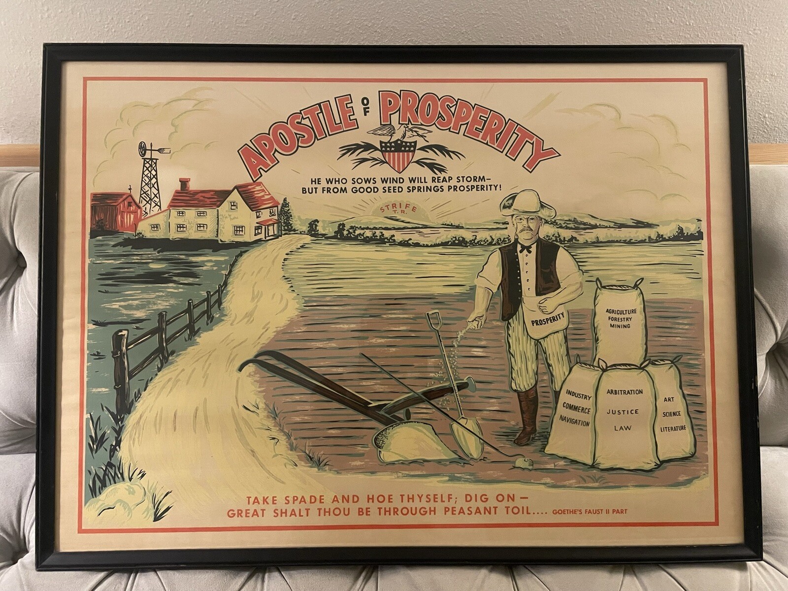 Limited Edition  APOSTLE OF PROSPERITY -- THEODORE ROOSEVELT -- POSTER