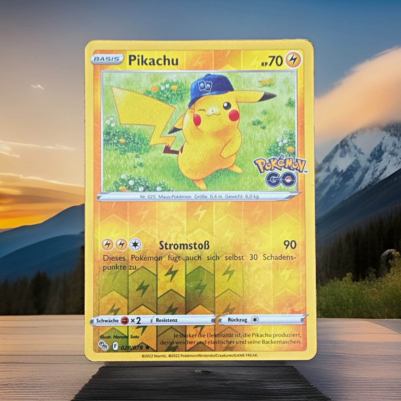 Pokemon GO Pikachu 028/078 DE Reverse Holo KP70