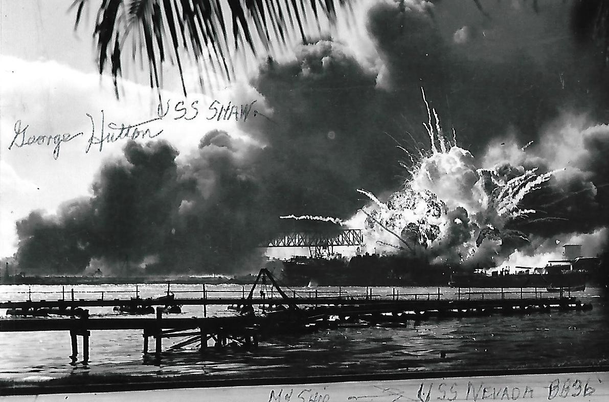 George Hutton autographed 4x6 photo WW II Pearl Harbor Survivor COA LOOK George Hutton autographed 4x6 photo WW II Pearl Harbor Survivor COA LOOK