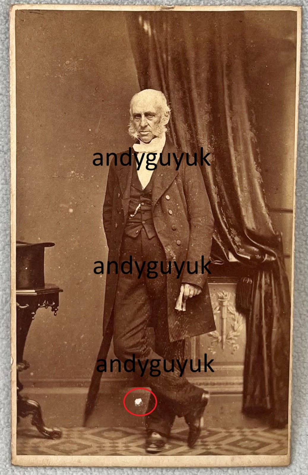 CDV RARE FIRST CLASS CRICKETER CANON JOHN GUTHRIE CRICKET BRISTOL ANTIQUE PHOTO