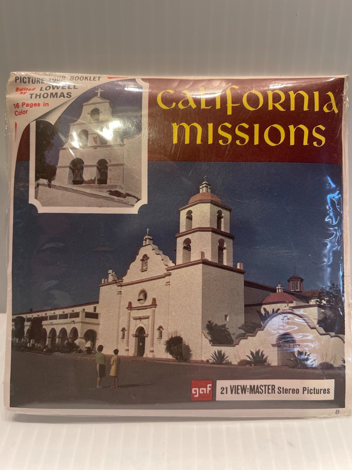 VINTAGE GAF VIEW MASTER- CALIFORNIA MISSIONS-A183-EDITED LOWELL THOMAS-BOOKLET