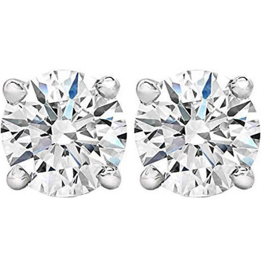 Certified 1 - 3 Ct VVS1 Round Cut Diamond Ring 925 Sterling Silver