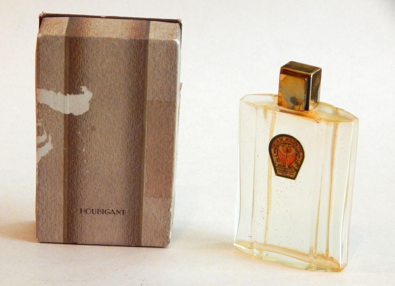 Vintage Houbigant, Coeur de Jeanette, Empty with torn Box Rare Perfume Bottle