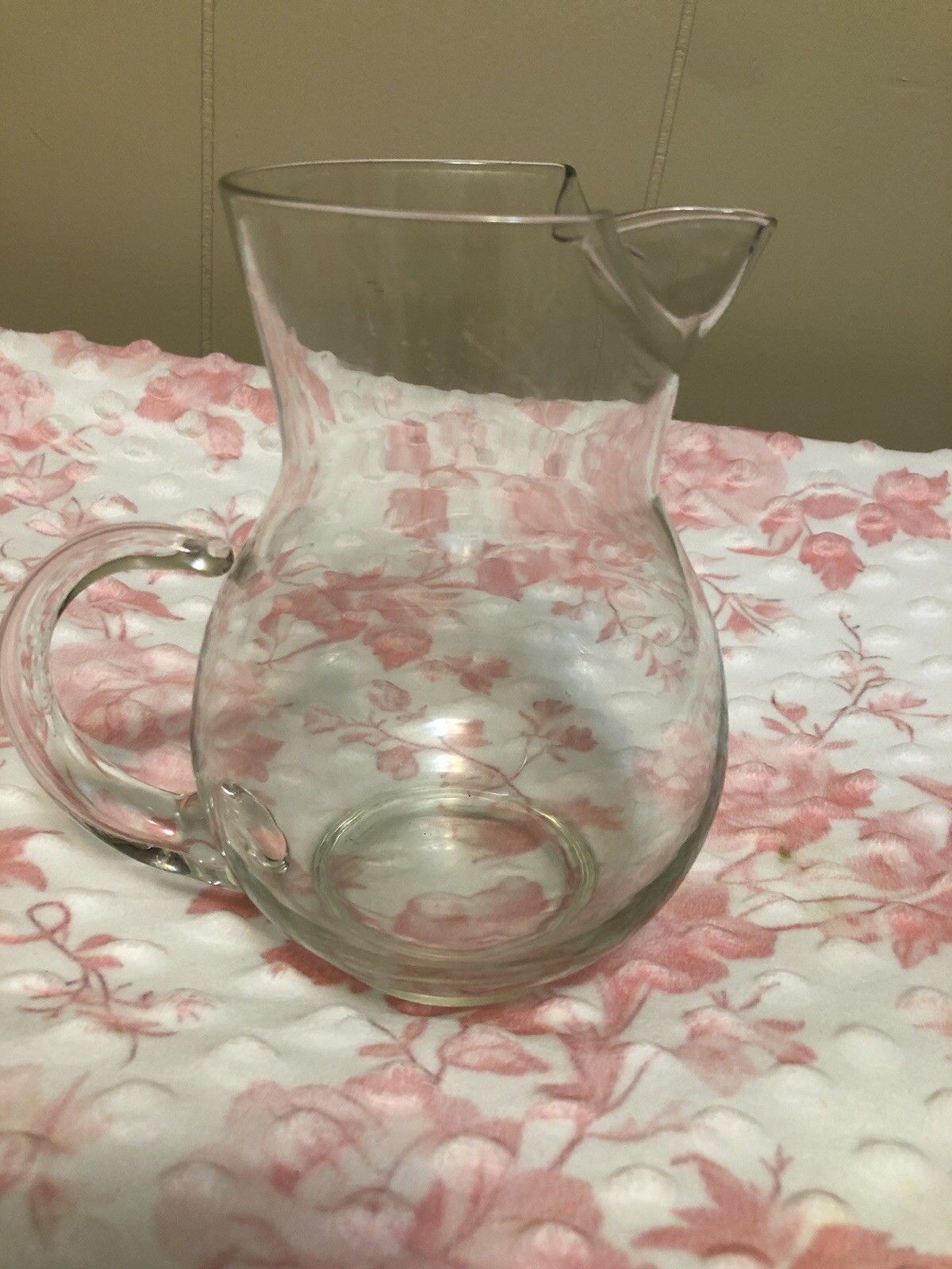 Vintage Handblown Small Glass Pitcher w/ Handle