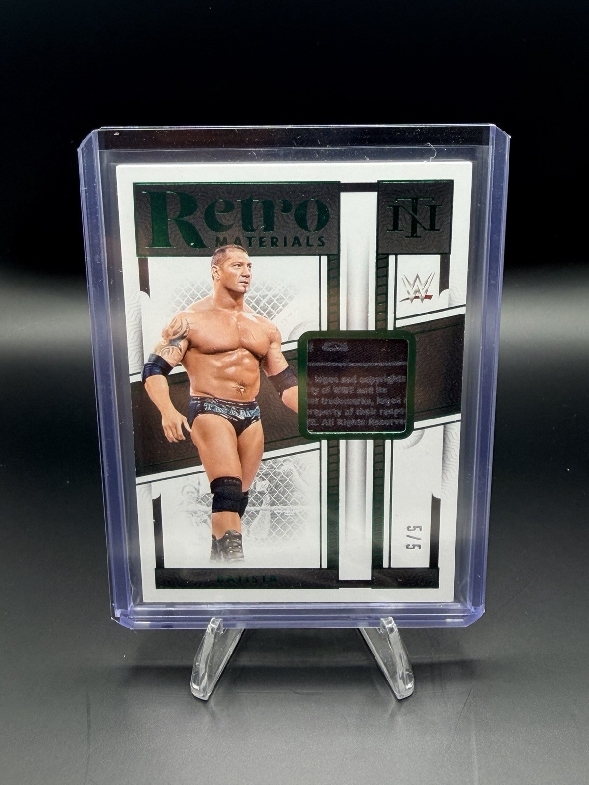 Batista 2024 Panini National Treasures WWE Wrestling Green Patch /5 WWE HOF Batista 2024 Panini National Treasures WWE Wrestling Green Patch /5 WWE HOF