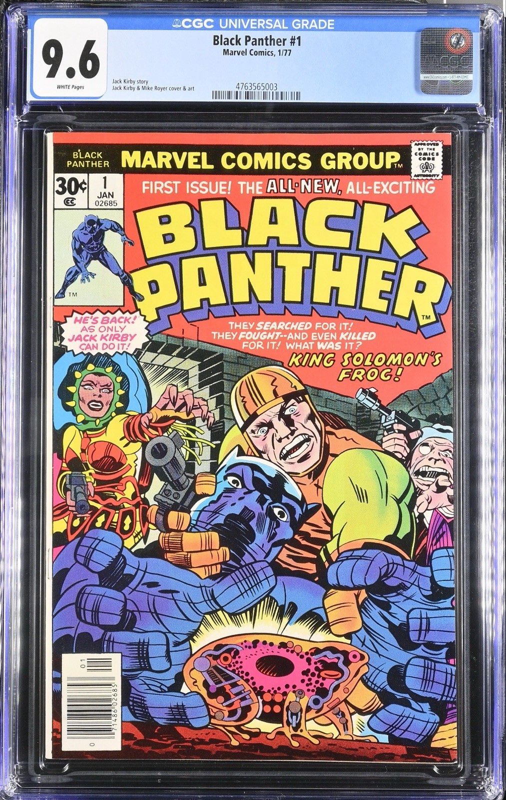 Black Panther #1 CGC 9.6 Wht Pgs Marvel Comics 1977