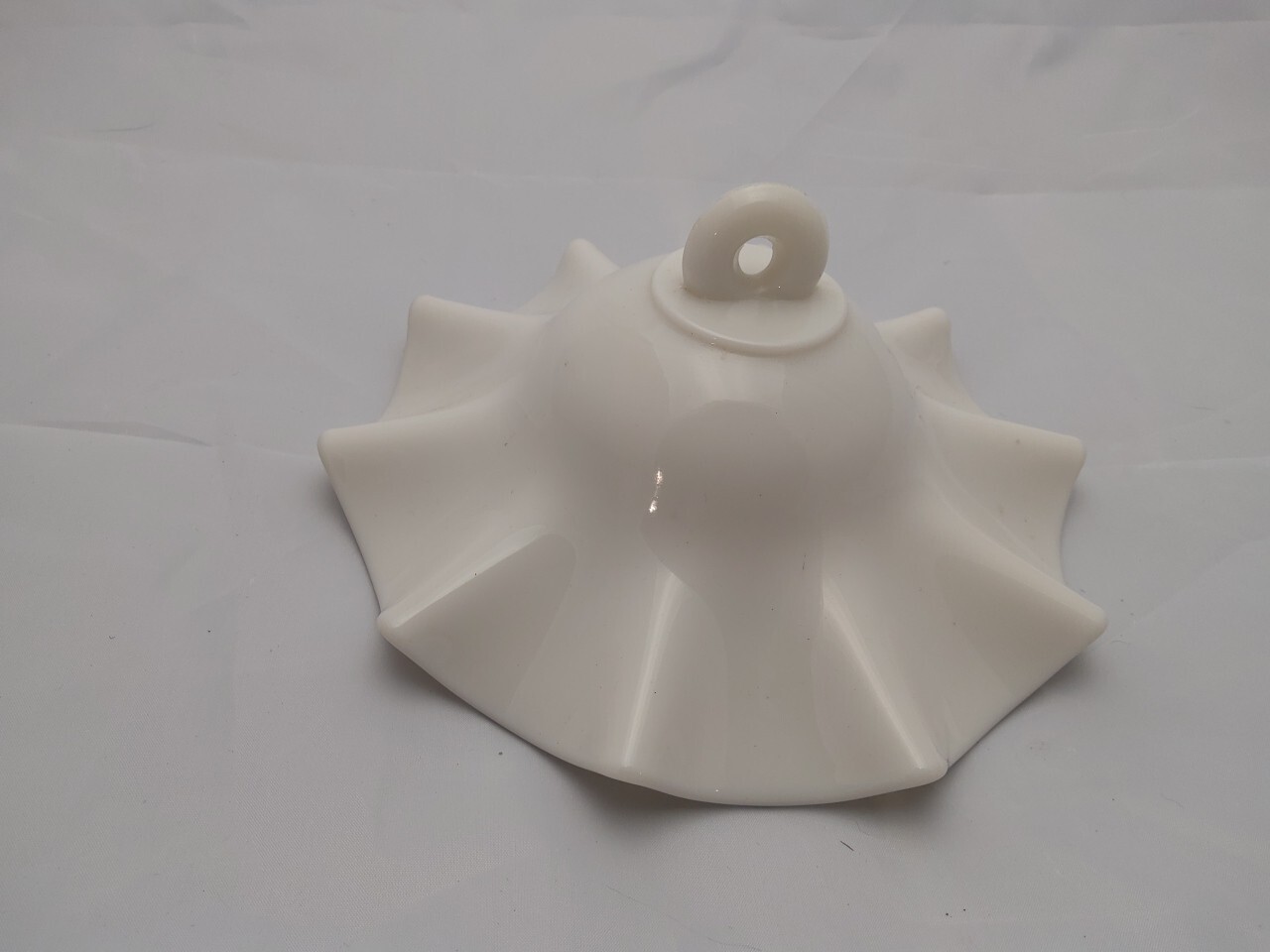 Antique White Milk Glass Smoke Bell 7.5\