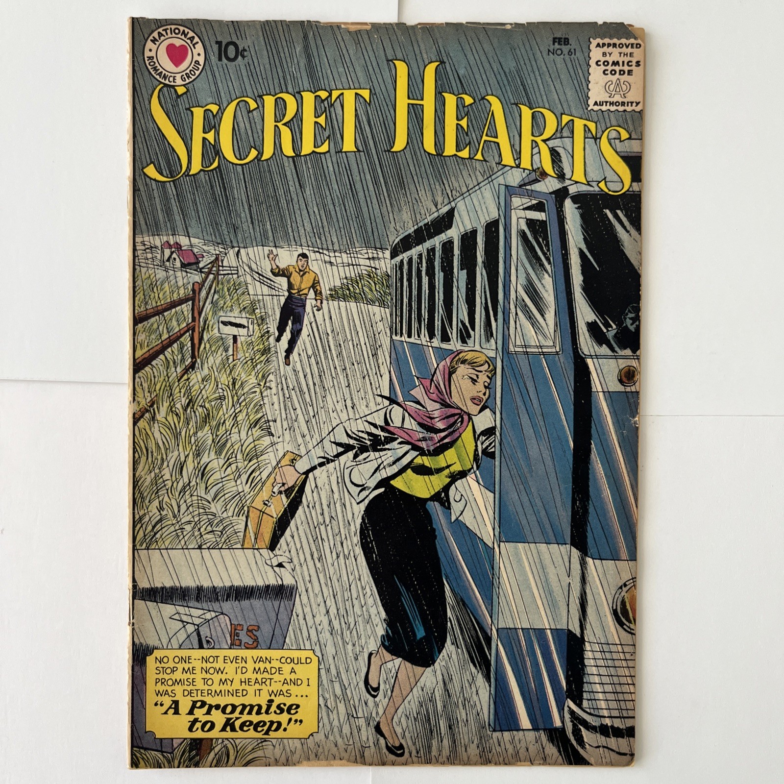 Secret Hearts #61. 1960  10c DC Romance. Presents Well. C Pix/ Notes. Comb ship