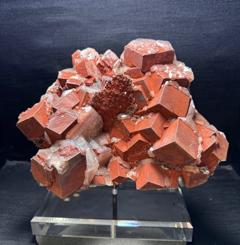 8LB Natural Red Calcite Cubic Crystal Cluster Mineral Specimen collection