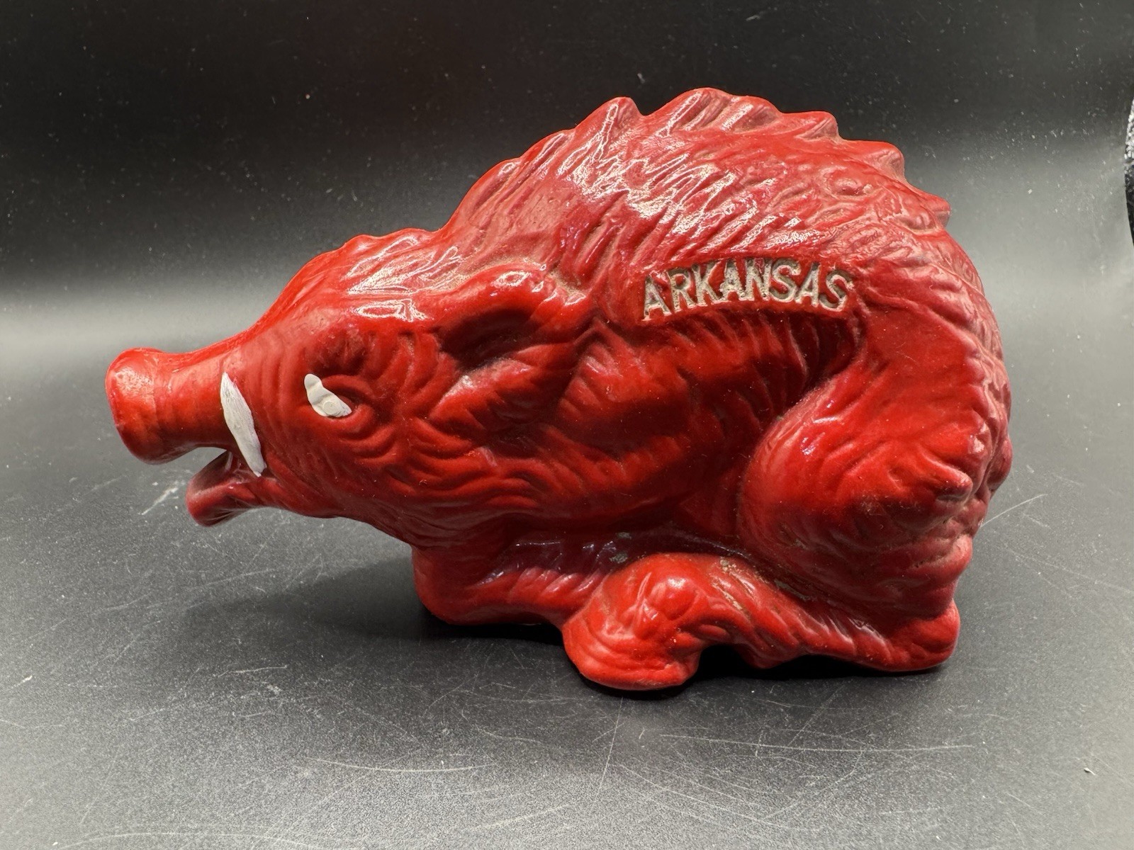 Vintage Arkansas Razorbacks Razorback Pig Boar Coin Bank Made In Hong Kong 70s