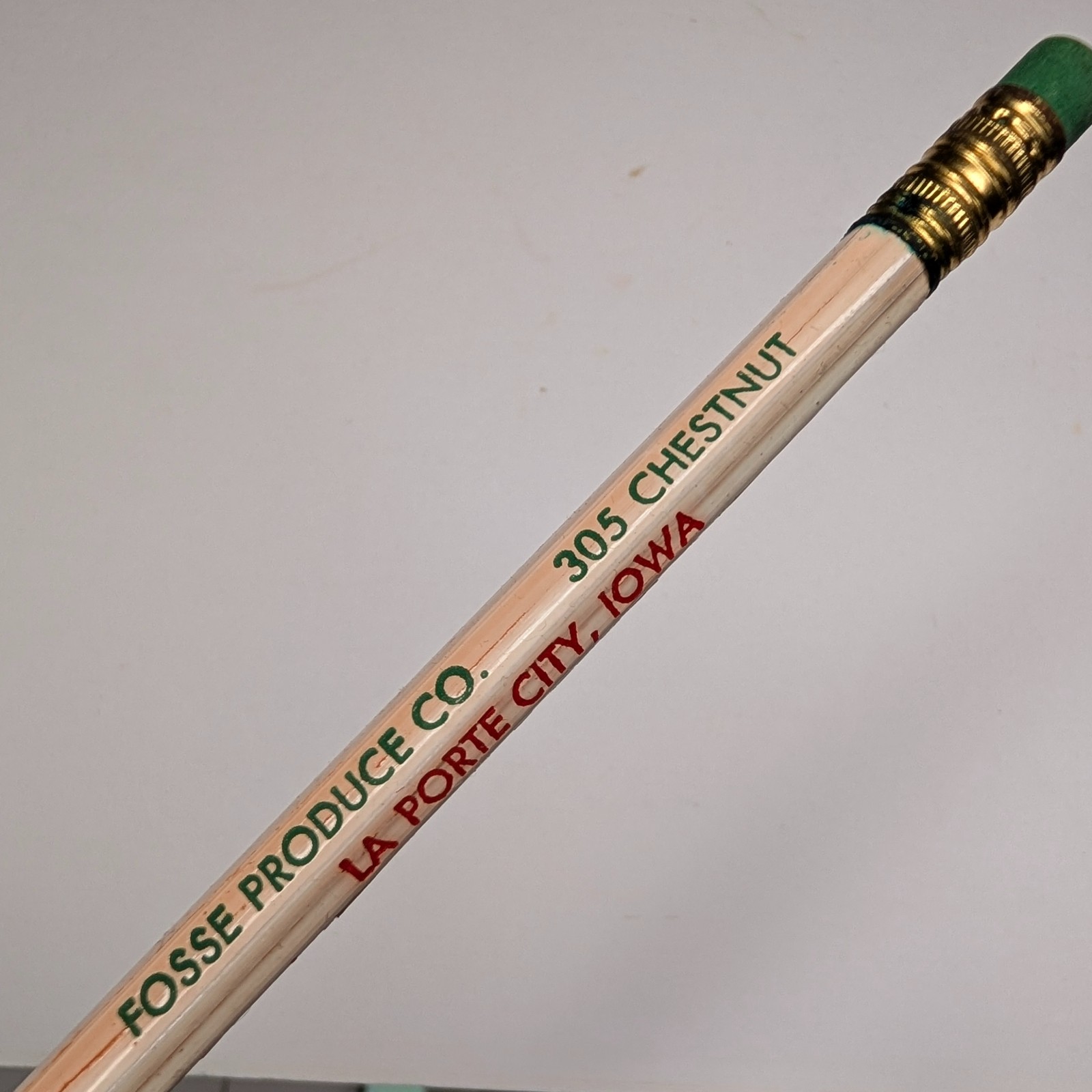 c1950s La Porte City Iowa Fosse Produce Co Advertising Pencil Christmas Xmas IA c1950s La Porte City Iowa Fosse Produce Co Advertising Pencil Christmas Xmas IA