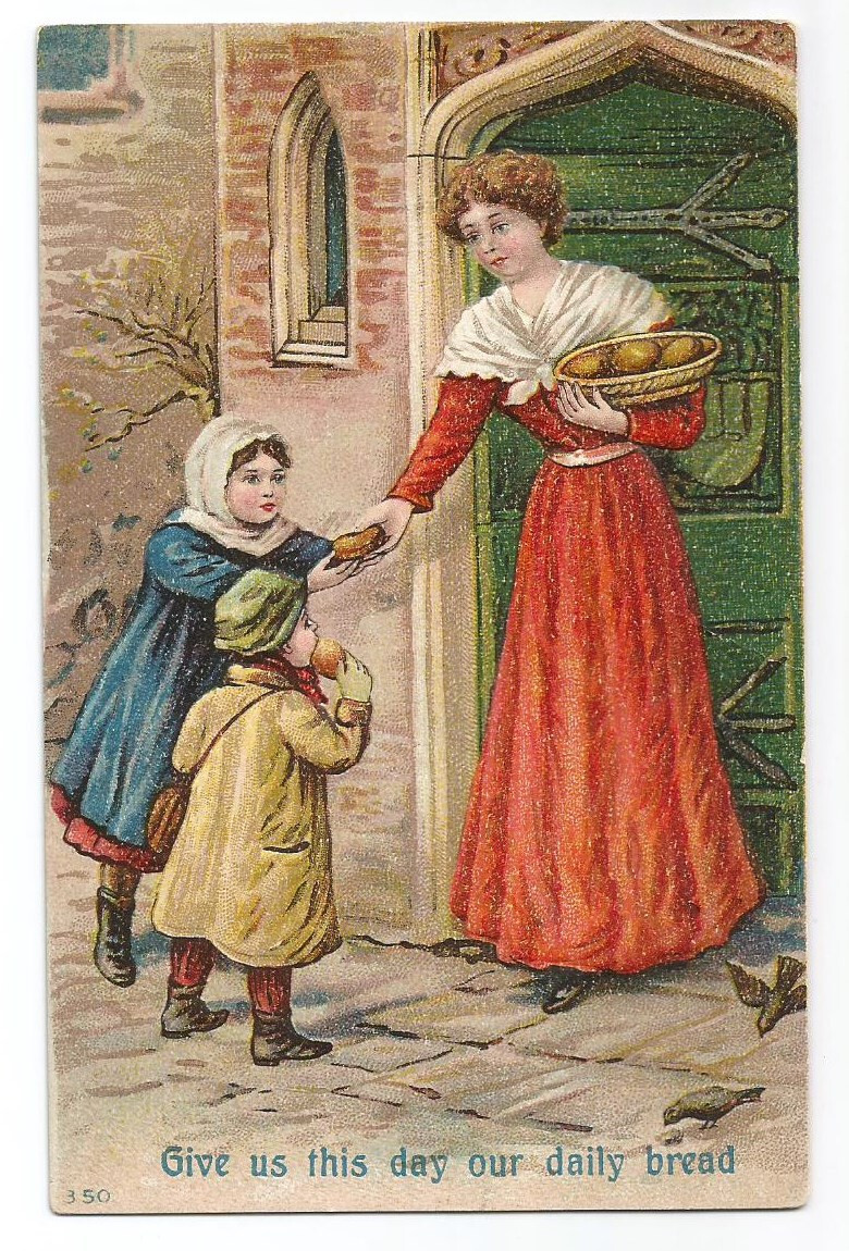 Give Us This Day Our Daily Bread Postcard Religious c1910 Give Us This Day Our Daily Bread Postcard Religious c1910