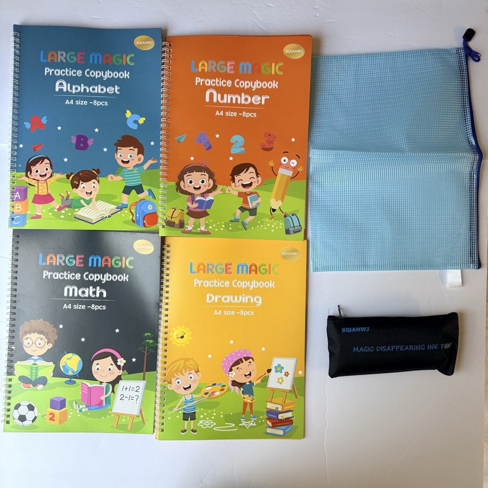 Magic Reusable Grooved Writing Practice Copybook Set. Preschool Magic Reusable Grooved Writing Practice Copybook Set. Preschool