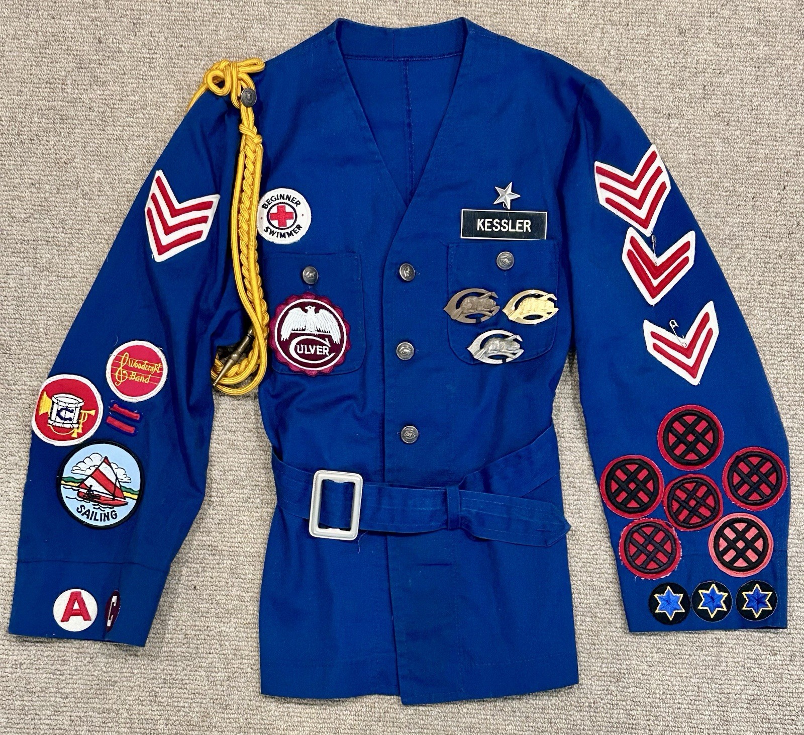 1960’s Culver Military Camp Uniform Jacket Insignia Beaver Pins Medals Patches 1960’s Culver Military Camp Uniform Jacket Insignia Beaver Pins Medals Patches