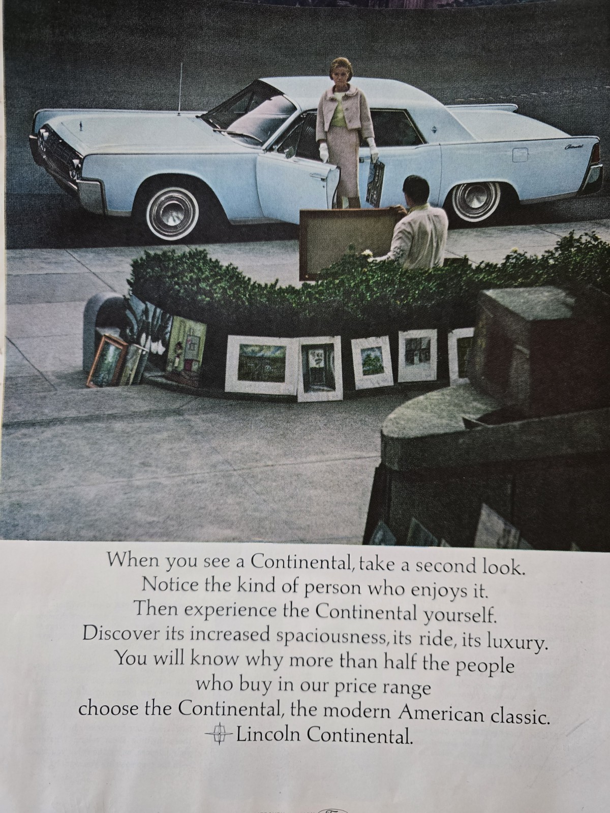 1964 Baby Blue Lincoln Continental American Classic Car Vintage original ad