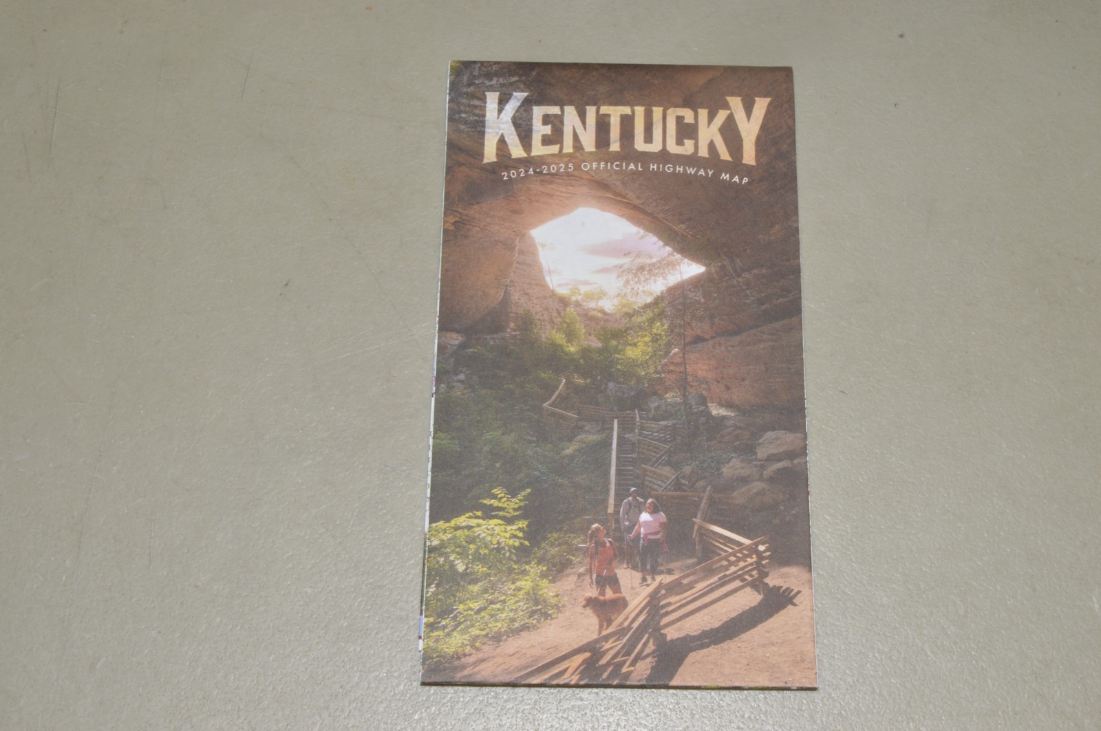 Kentucky State 2024-2025 State Travel Map street road highway railroad paper