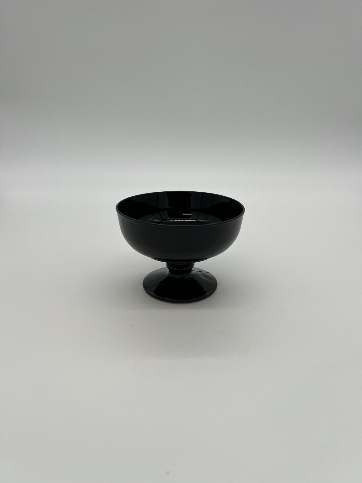 Vintage c1930s Black Depression Glass Compote w/Pedestal Base