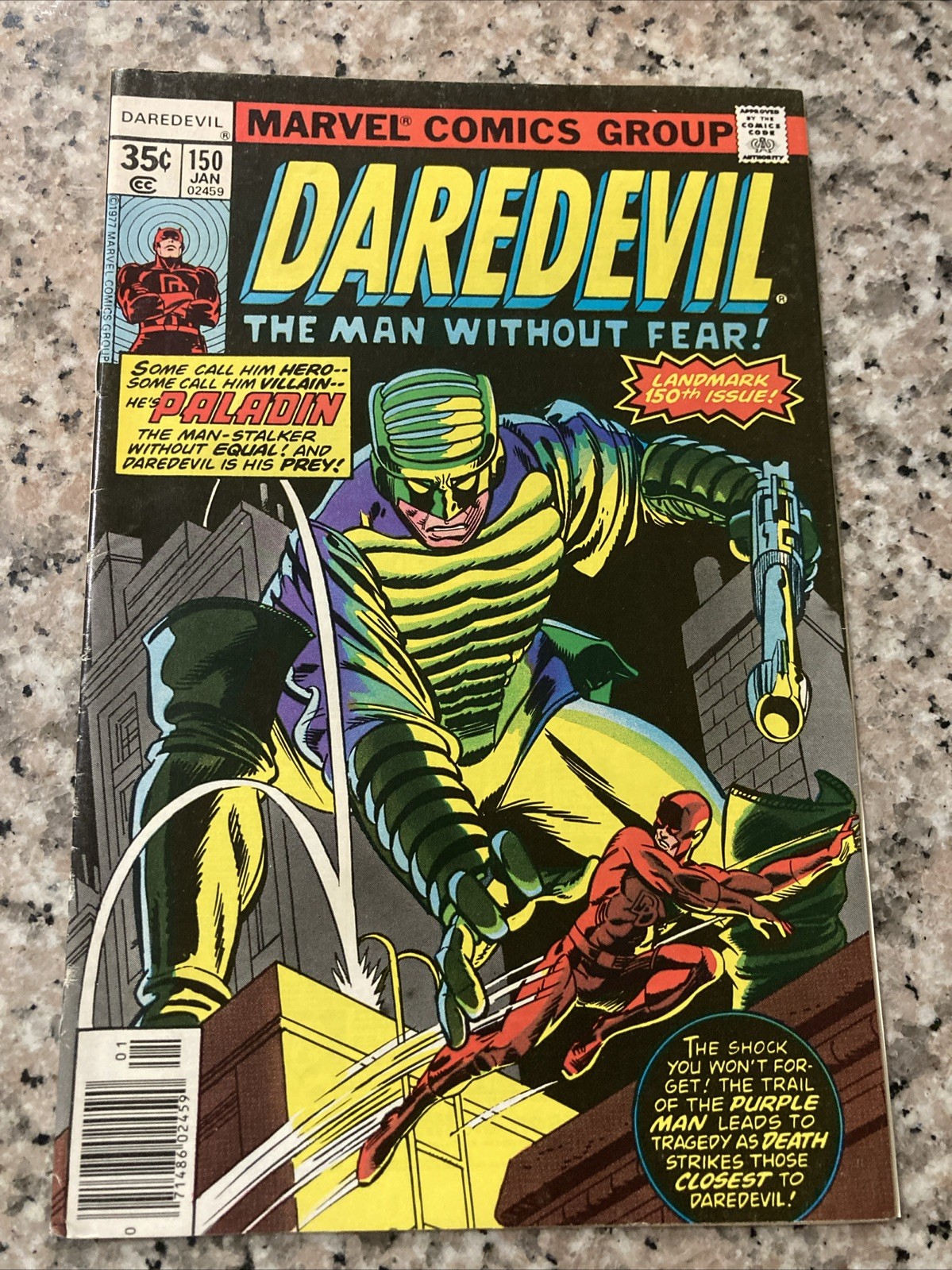 Daredevil #150 1st Appearance Paladin (Marvel 1977) Jim Shooter. Daredevil #150 1st Appearance Paladin (Marvel 1977) Jim Shooter.