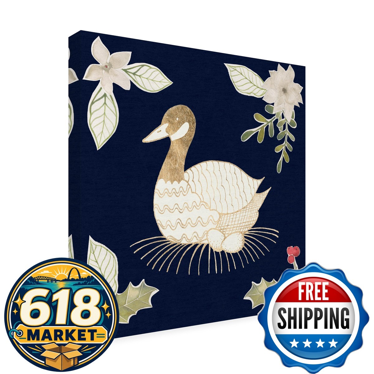 Trademark Fine Art 'Midnight Blue 12 Days of' Canvas Art 24x24 Trademark Fine Art 'Midnight Blue 12 Days of' Canvas Art 24x24