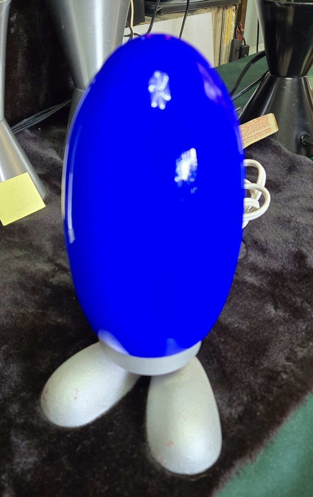 Rare FJORTON Blue Dino Egg Bedside Night Table Lamp by Tatsuo Konno for IKEA 90s Rare FJORTON Blue Dino Egg Bedside Night Table Lamp by Tatsuo Konno for IKEA 90s