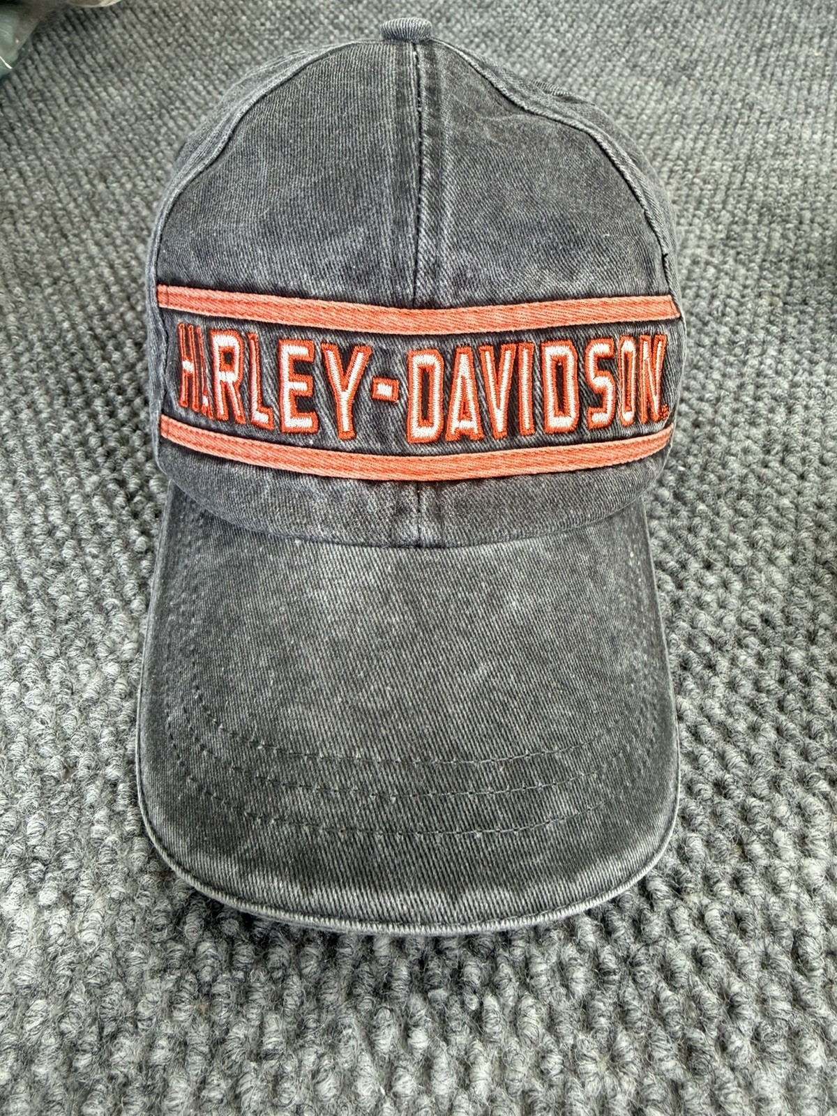 Harley-Davidson Racing Gray Adjustable Hat One Size Classic Logo Cap Motorcycle Harley-Davidson Racing Gray Adjustable Hat One Size Classic Logo Cap Motorcycle