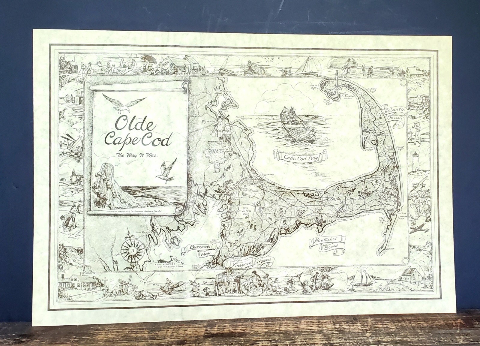 VTG Olde Cape Cod The Way It Was Massachusetts Map 23