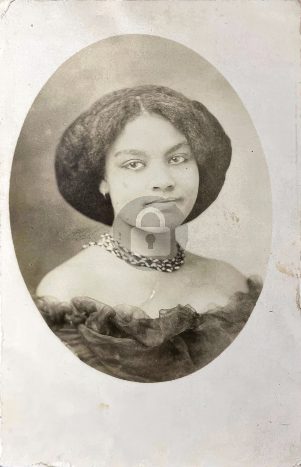 Beautiful African American Woman Portrait c1910 RPPC Photo Postcard COPY