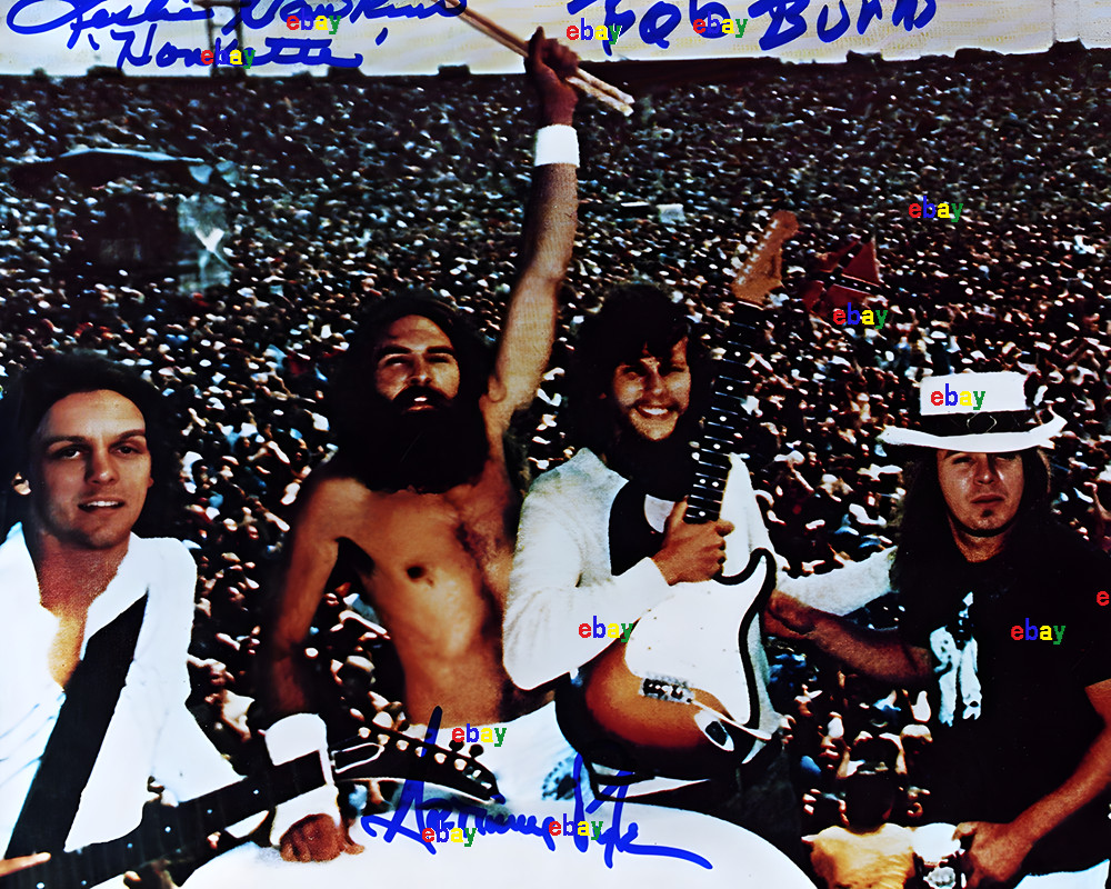 LYNYRD SKYNYRD ARTIMUS PYLE BOB BURNS LESLIE HAWKINS SIGNED REPRINT 8\ LYNYRD SKYNYRD ARTIMUS PYLE BOB BURNS LESLIE HAWKINS SIGNED REPRINT 8\