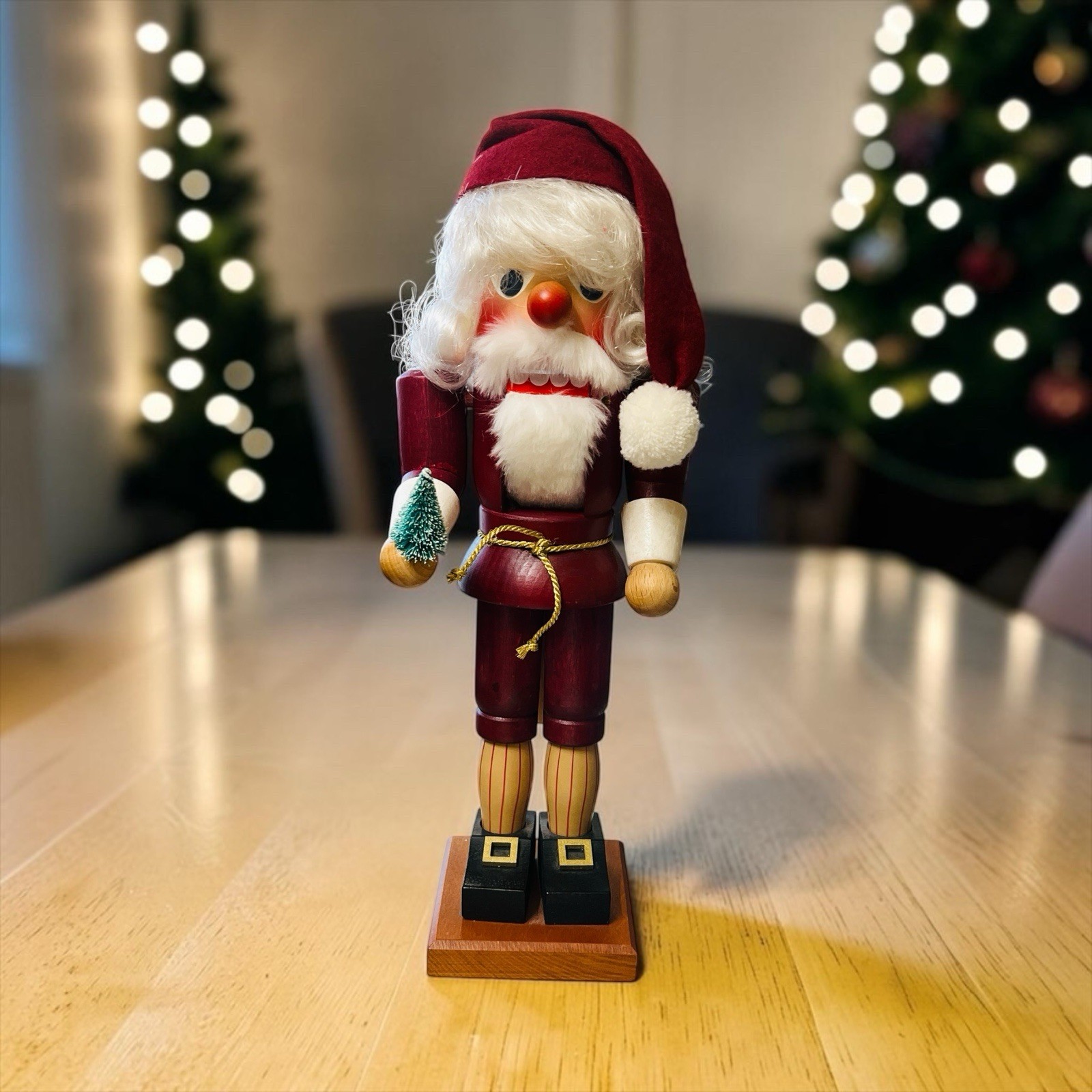 Vintage HOLZKUNST Christian Ulbricht Santa Claus Colonial German Nutcracker