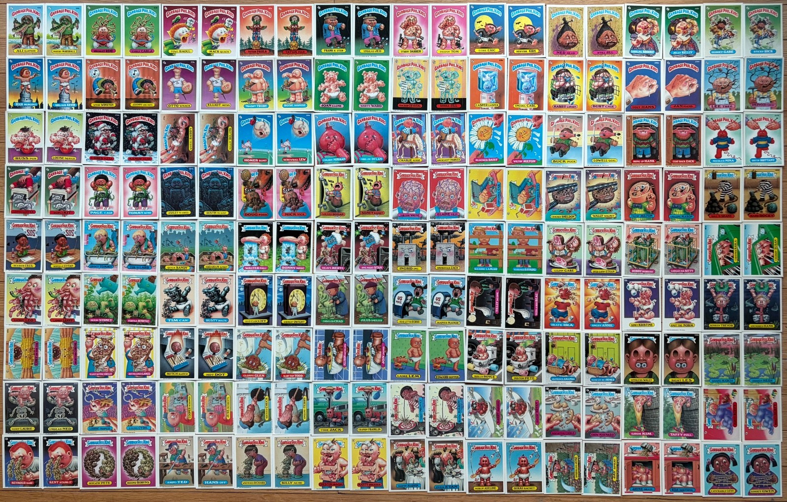 Vintage 1980's Garbage Pail Kids Original Series Card Lot 180 Cards  A/B Pairs