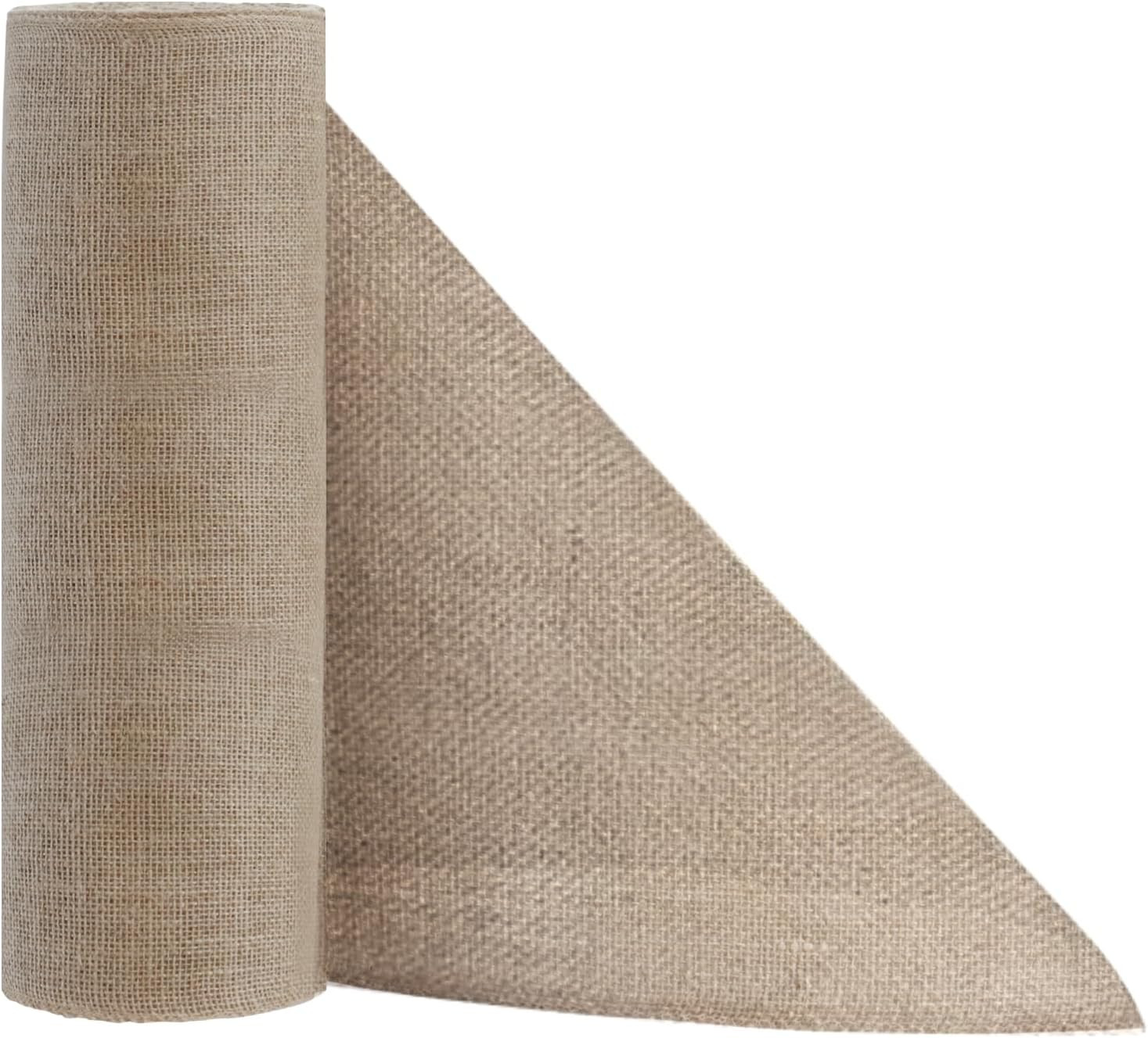 Natural Burlap Roll 12x30ft High Density Jute Fabric for DIY Craft and Weddin...