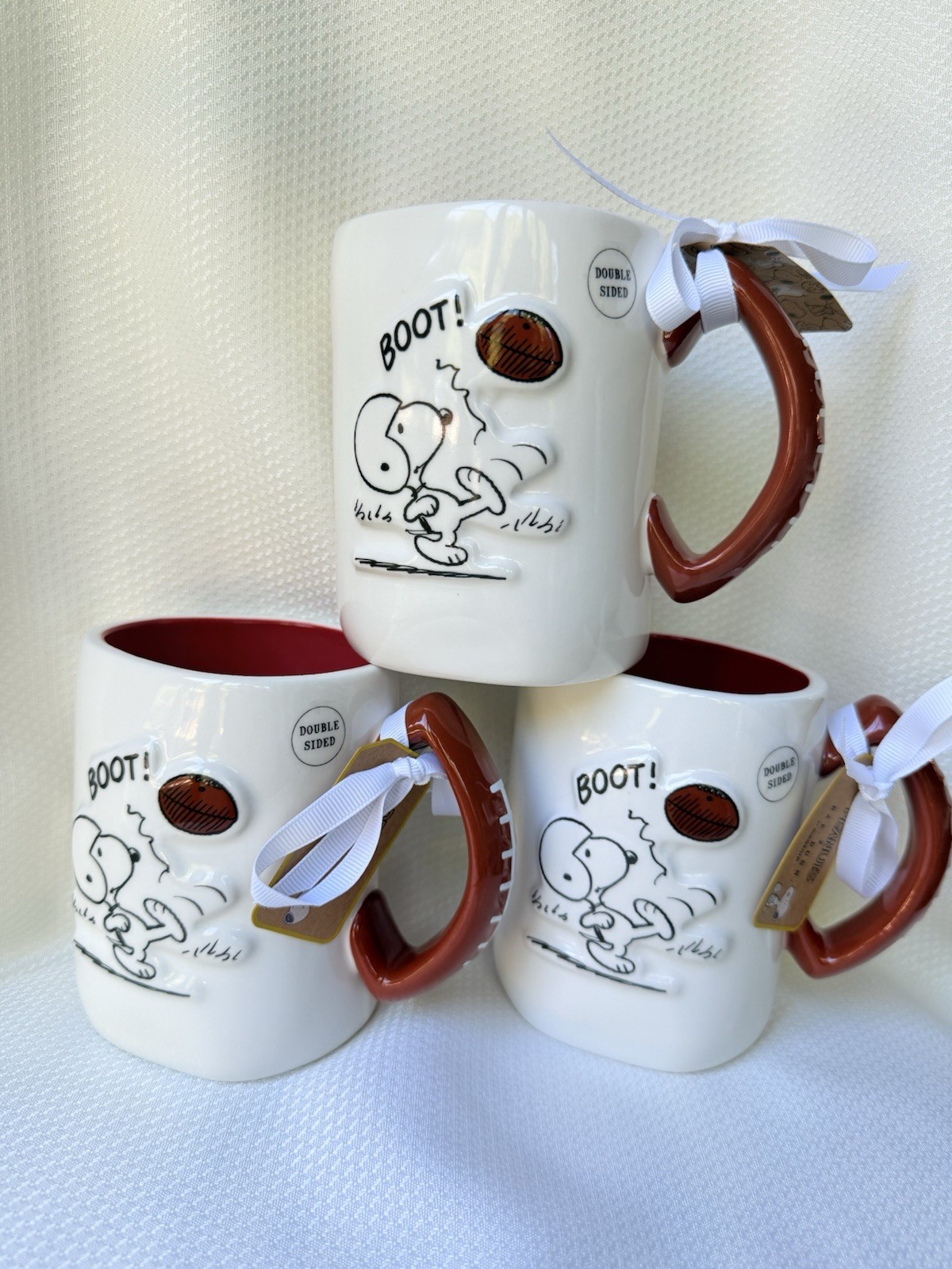 Peanuts Mug Rae Dunn Football Boot