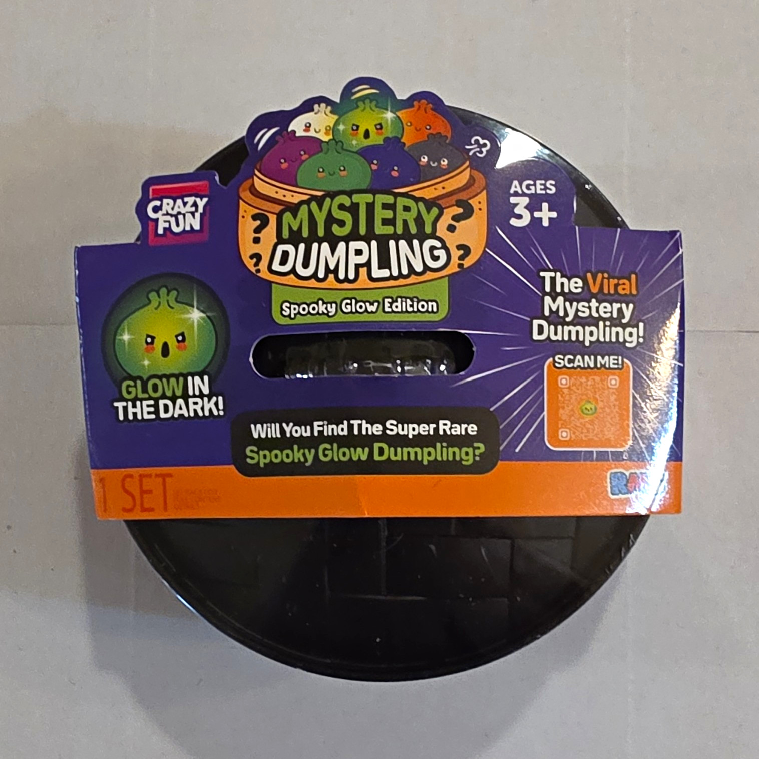 Crazy Fun Mystery Dumpling Spooky Glow Edition Glow in the Dark Blind Pack 3+