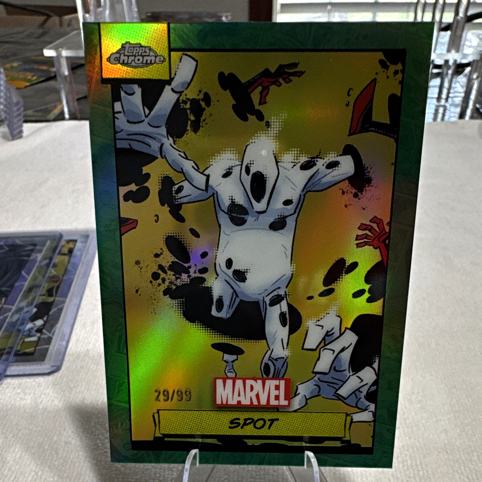 2024 Topps Chrome Marvel Spot #118 True Green Parallel serial #29/99
