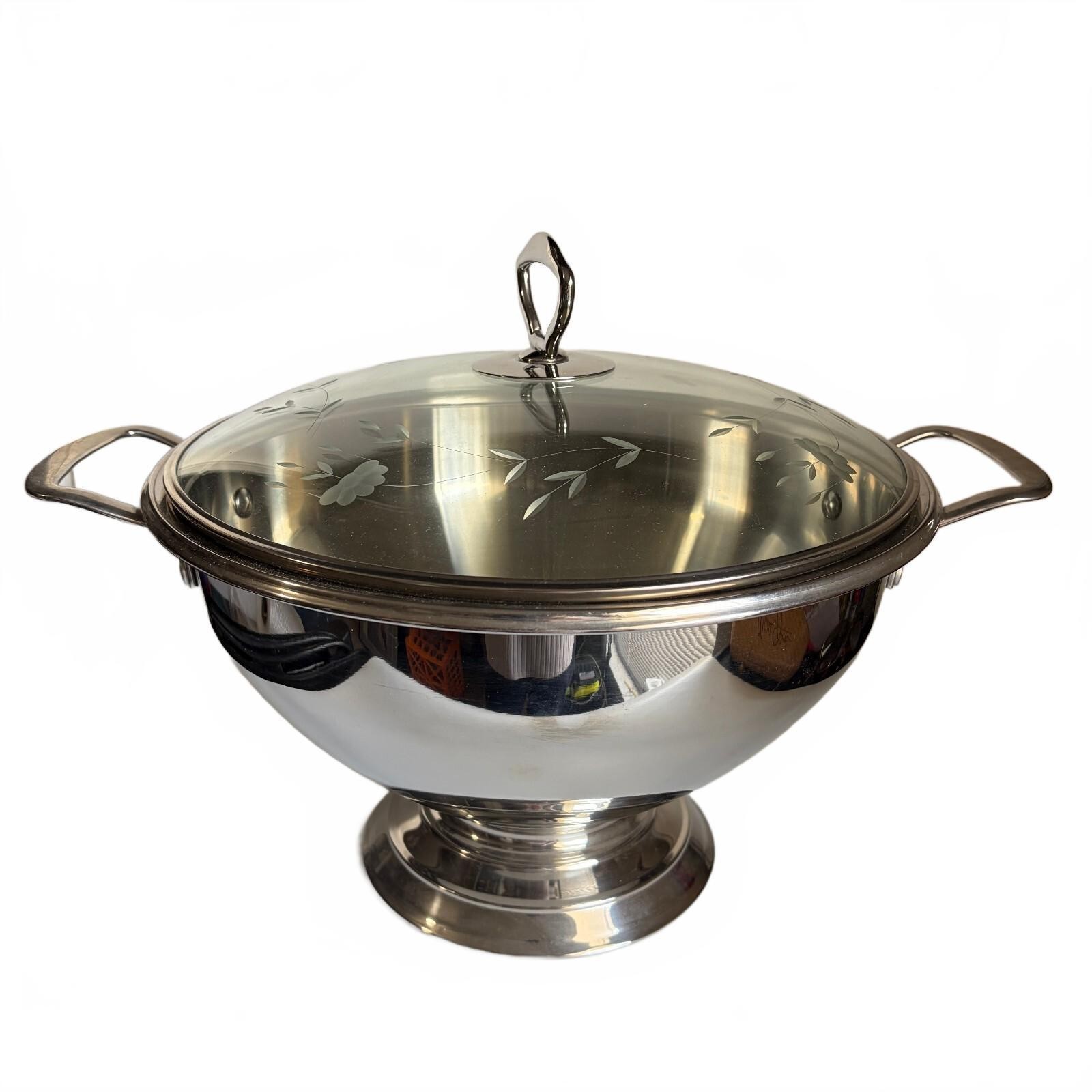 Princess House Stainless Steel Covered Tureen 7 Qt Server Soup Tureen 6573