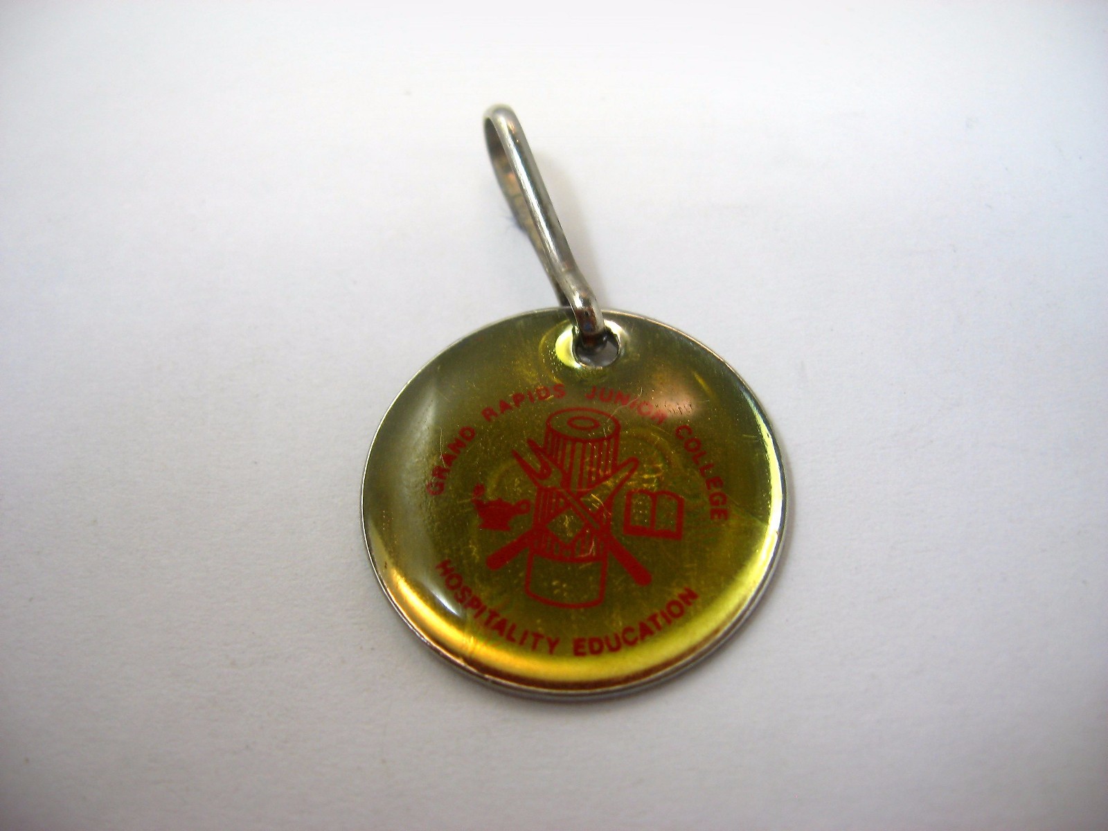 Vintage Grand Rapids Junior College GRJC Keychain Fob Hospitality Education