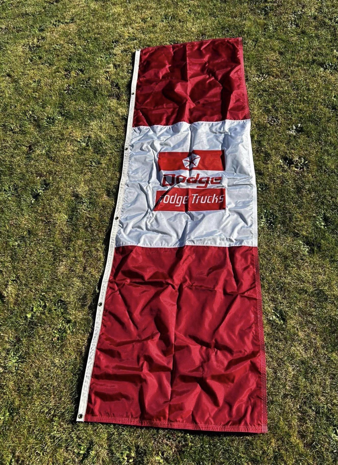 1970s Dodge Trucks Mopar Dealership Flag Banner Advertising Vintage