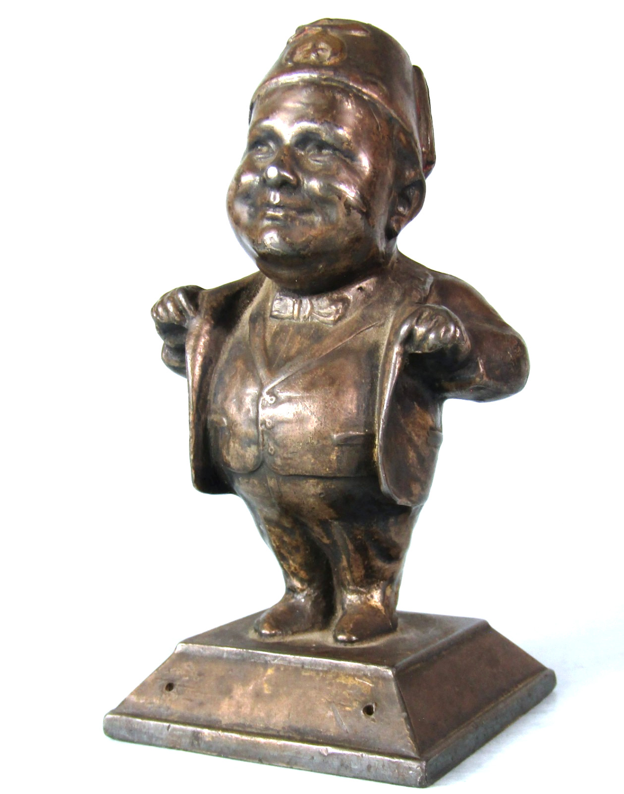 Vintage 1930's Masonic Shriner Metal Figurine Paperweight American Art Works OH