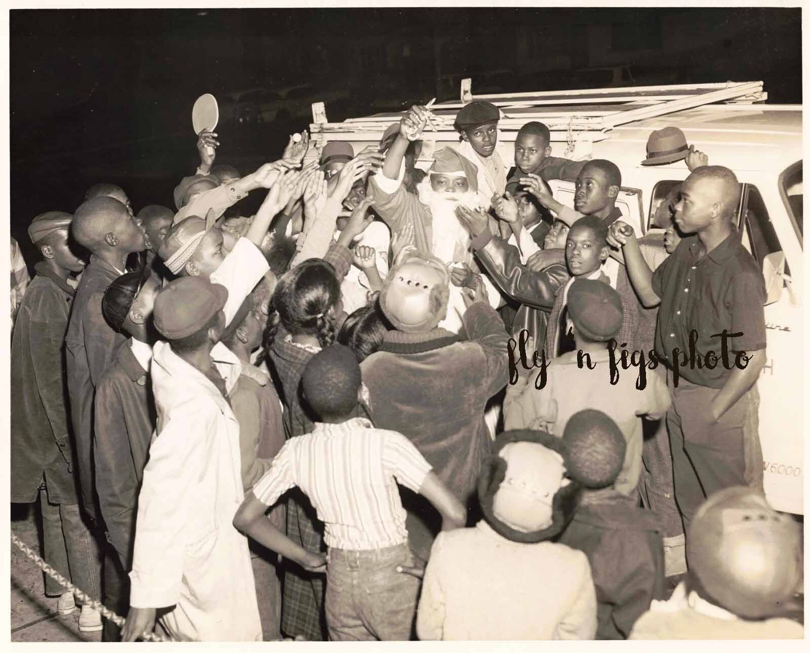 African American Santa Christmas 1964 famous photographer WC Runder 8x10 Photo
