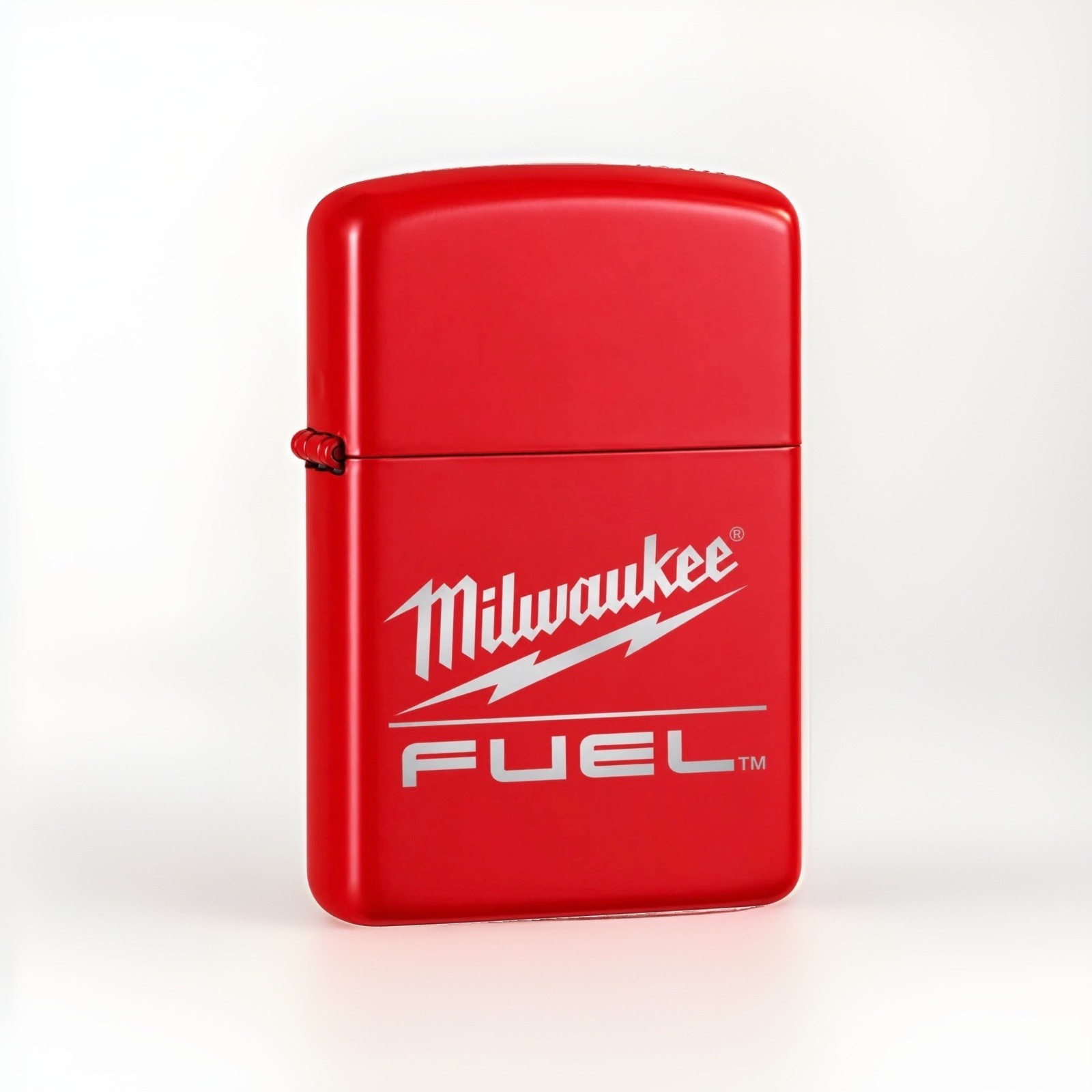 Milwaukee FUEL Red Windproof Flip Top Lighter Refillable Collectible