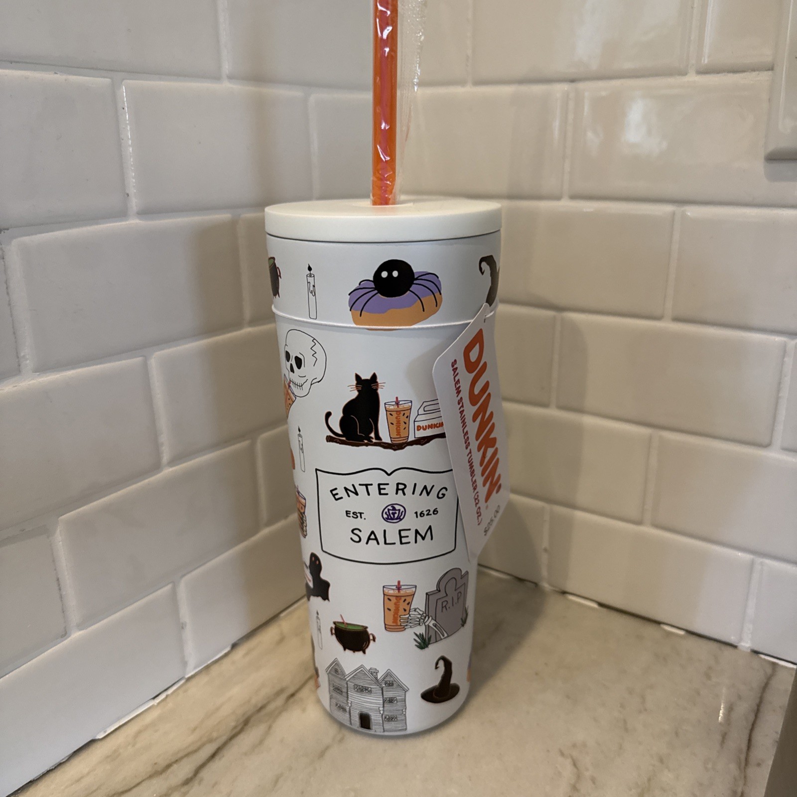 2026 Dunkin Donuts “Entering Salem” MA Halloween Limited Edition Tumbler Cup