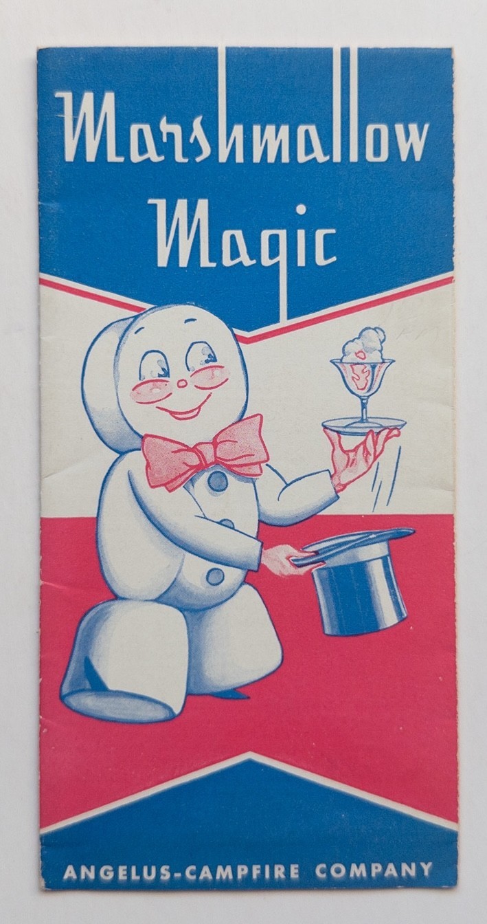Vintage 1937 Marshmallow Magic Recipe Booklet Angelus Campfire Mascot Chicago IL