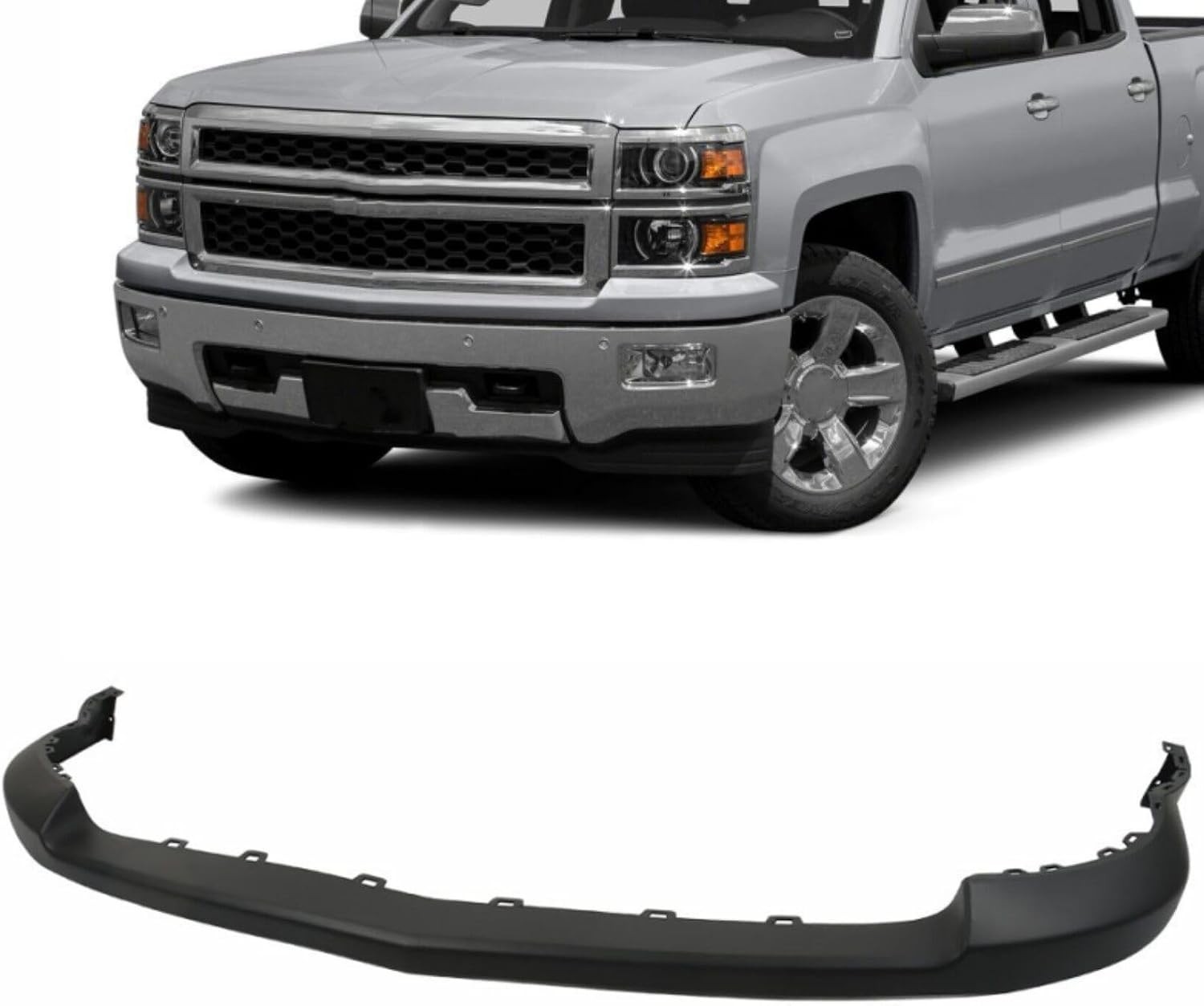 Primed Plastic Front Upper Bumper Cover Replacement for Silverado 1500 2014-2015 Primed Plastic Front Upper Bumper Cover Replacement for Silverado 1500 2014-2015