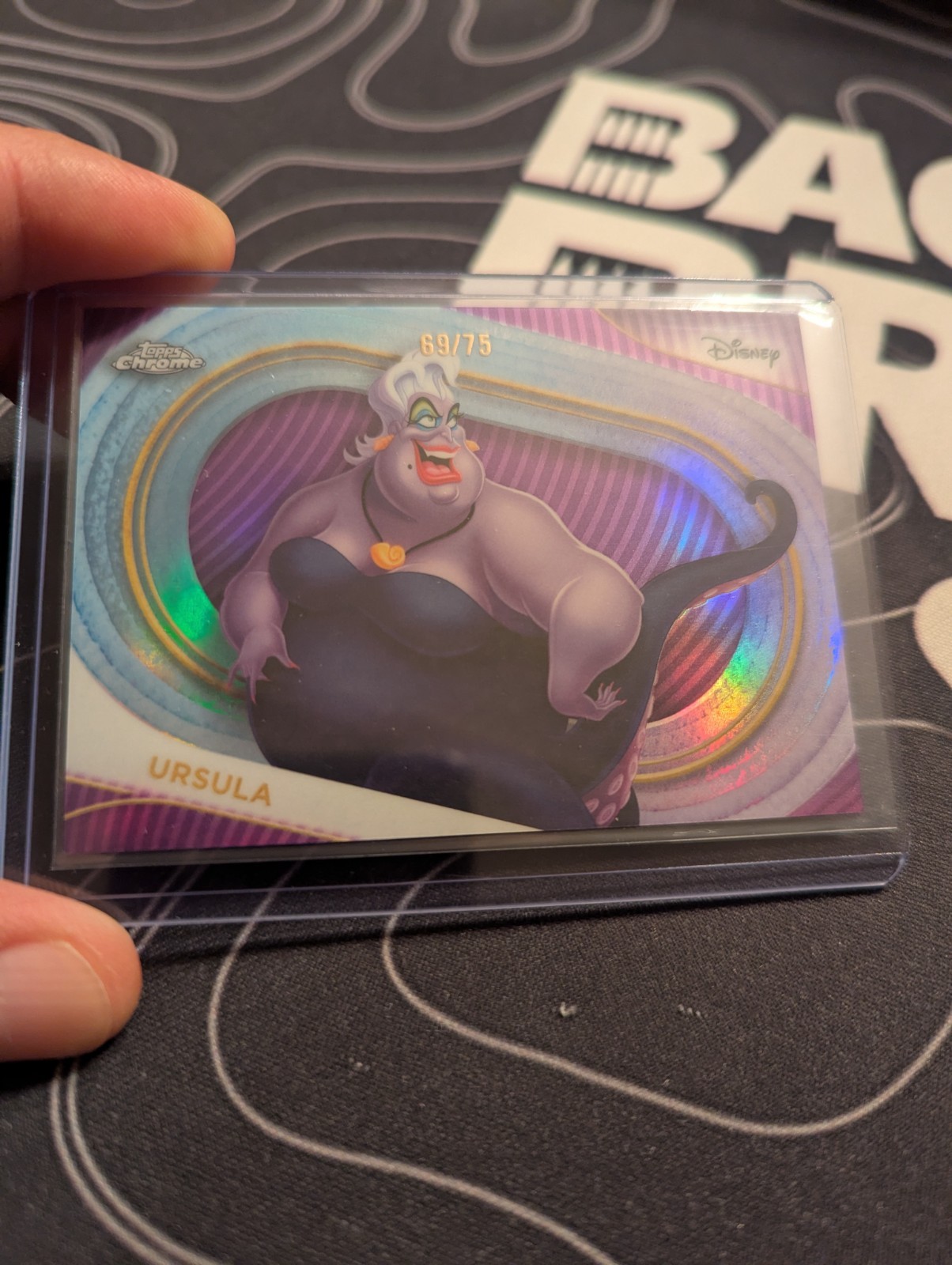 2025 Topps Chrome Disney URSULA 69/75 Purple Wave #62 2025 Topps Chrome Disney URSULA 69/75 Purple Wave #62