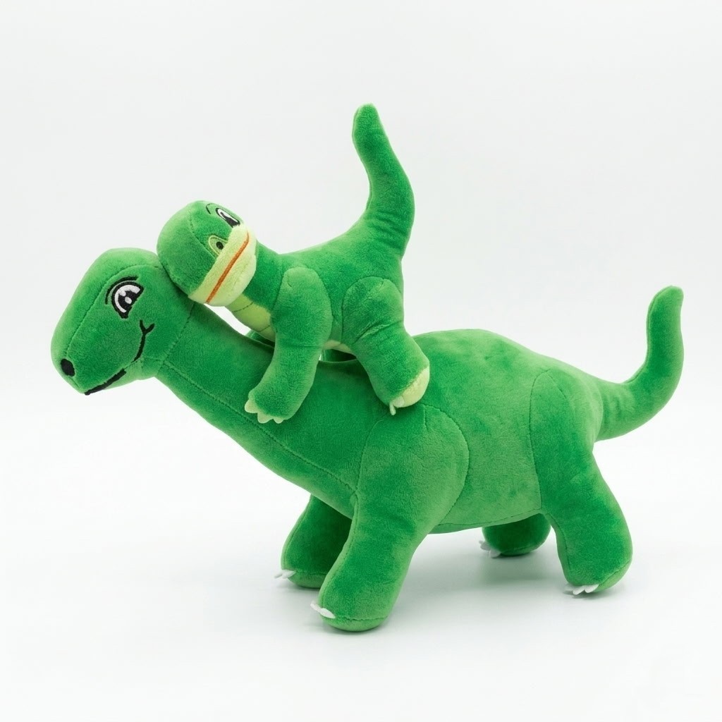 Sinclair Gas Green Dino & Baby Plush Dinosaur Station Stuffed Toy Sinclair Gas Green Dino & Baby Plush Dinosaur Station Stuffed Toy