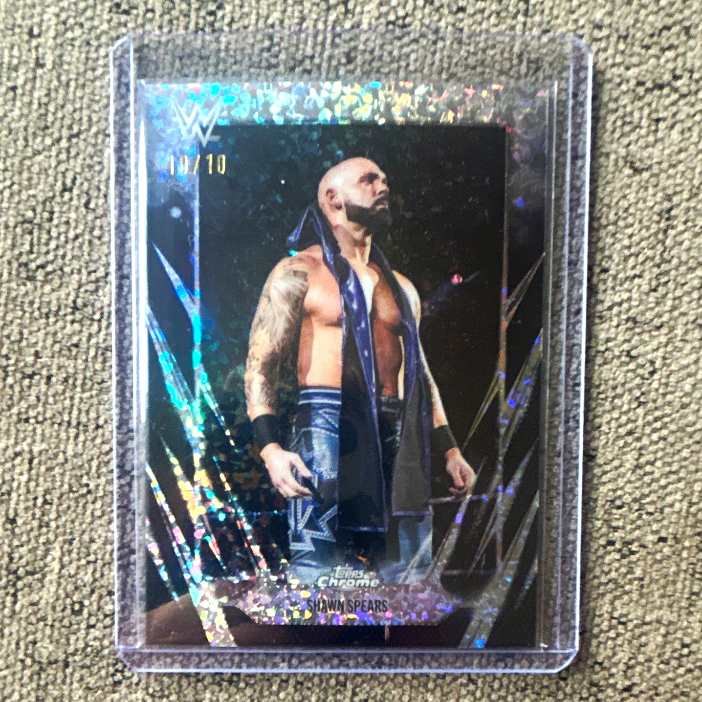 Topps 2018 Topps Chrome WWE Shawn Spears #46 Parallel 10/10 Black mini diamonds