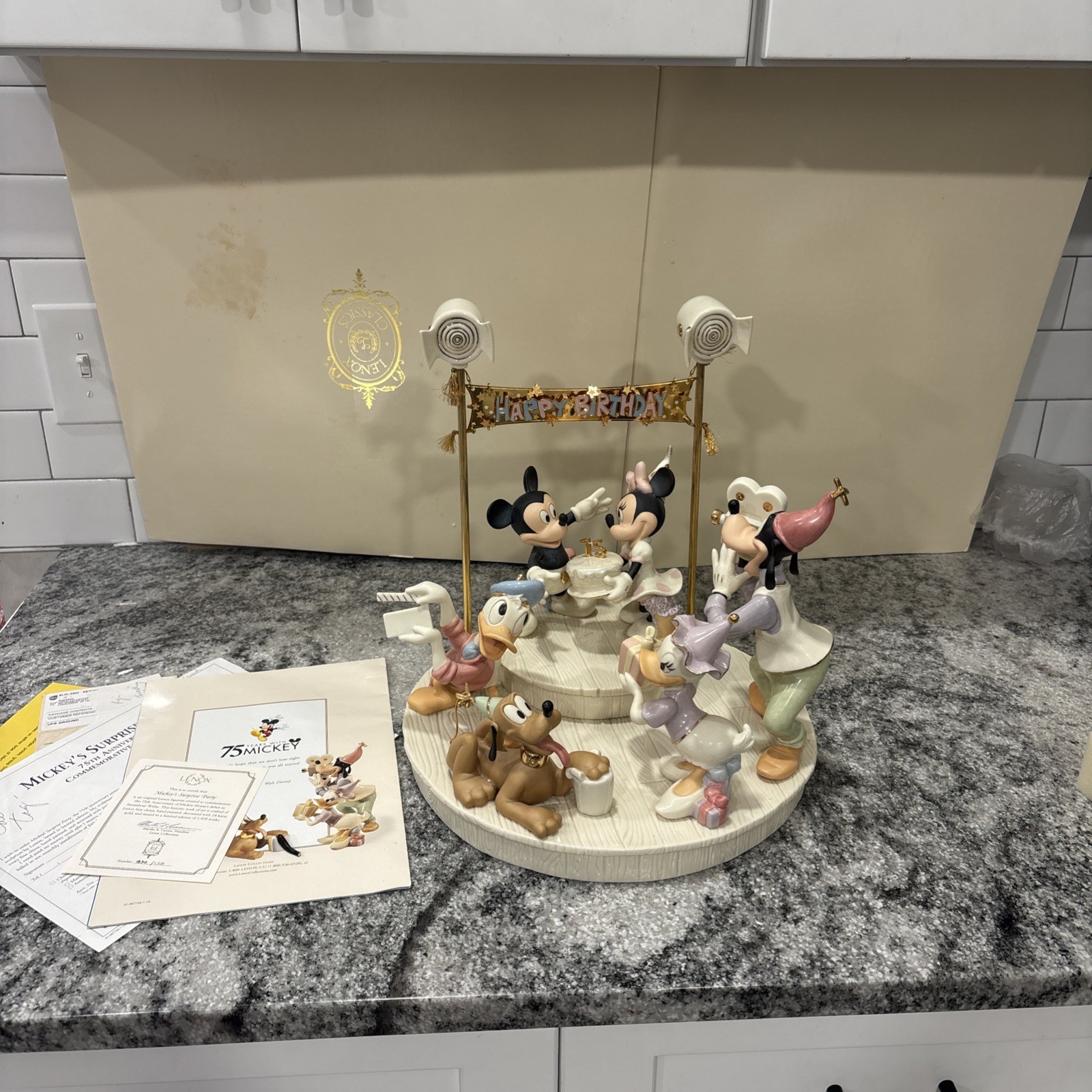 LENOX DISNEY MICKEYS SURPRISE PARTY BIRTHDAY 75 Anniversary 1830/1928 W/ Box LENOX DISNEY MICKEYS SURPRISE PARTY BIRTHDAY 75 Anniversary 1830/1928 W/ Box