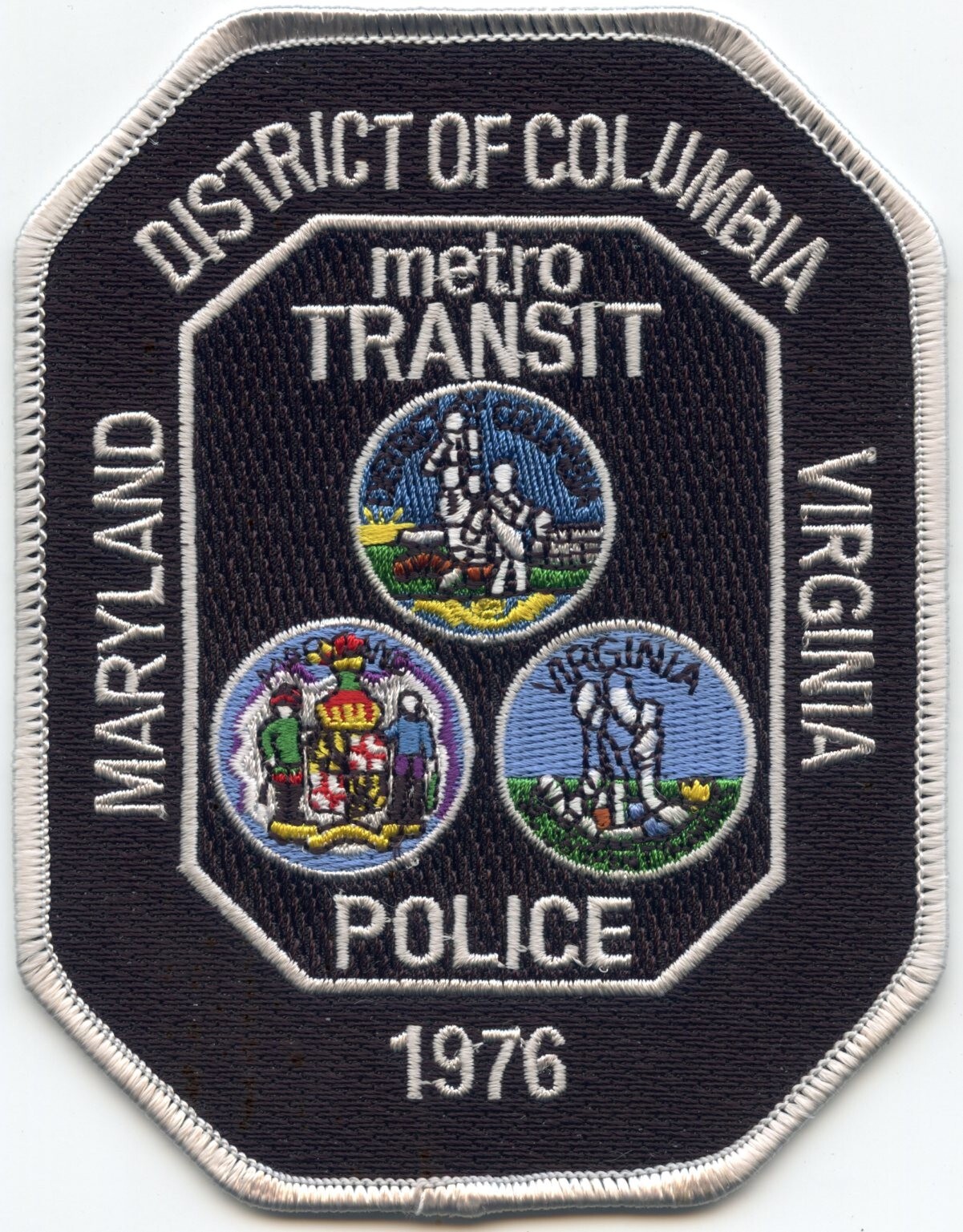 WASHINGTON DC MARYLAND VIRGINIA METRO PUBLIC TRANSPORTATION POLICE PATCH